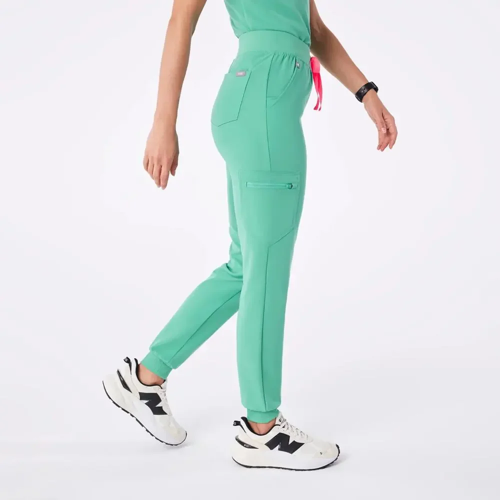 NEW NWT Figs High Waisted Zamora 6-Pocket Jogger Scrub Pants Surgical Green M - Picture 2 of 16